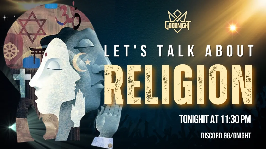Discussion on Religion gaming event banner - Good Night Morocco Discord community tournament