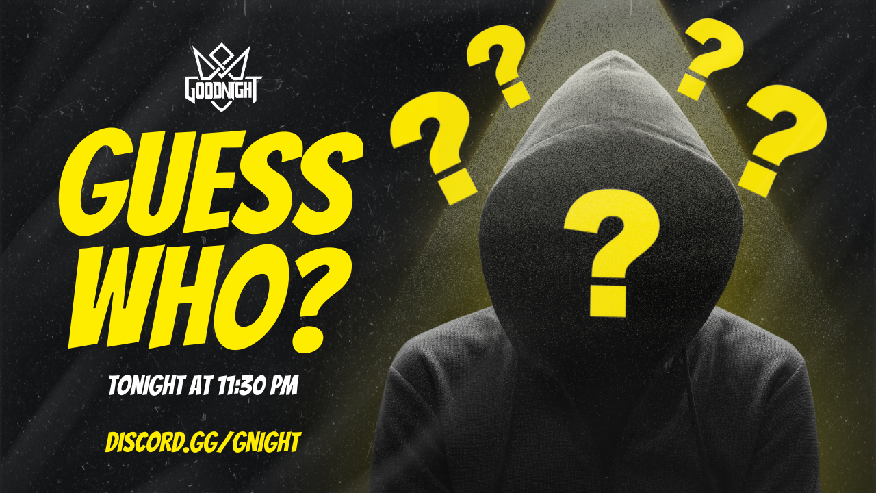 Guess Who ? gaming event banner - Good Night Morocco Discord community tournament