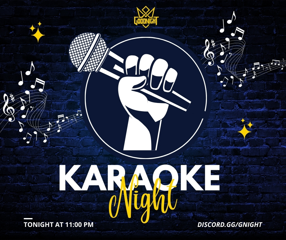 Karaoke Night gaming event banner - Good Night Morocco Discord community tournament